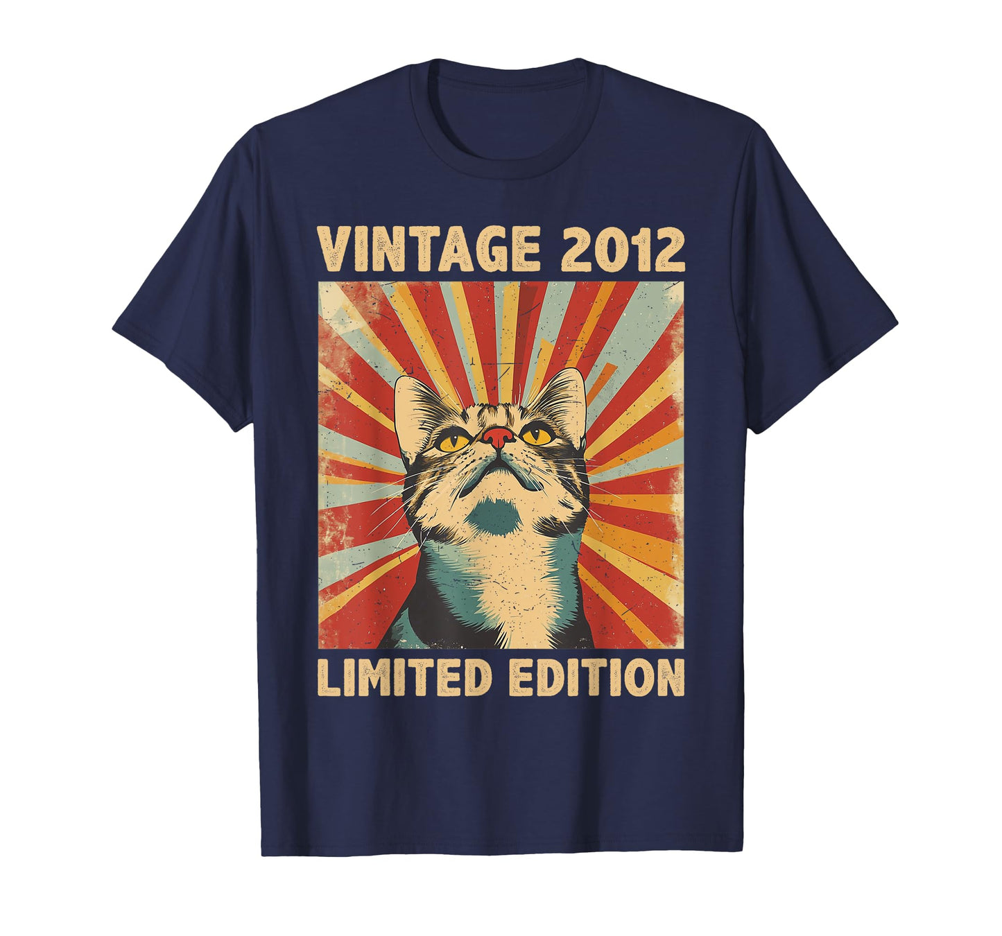 13 Years Old Gift Vintage 2012 Cat Lover 13th Birthday T-Shirt for Men Women Kids