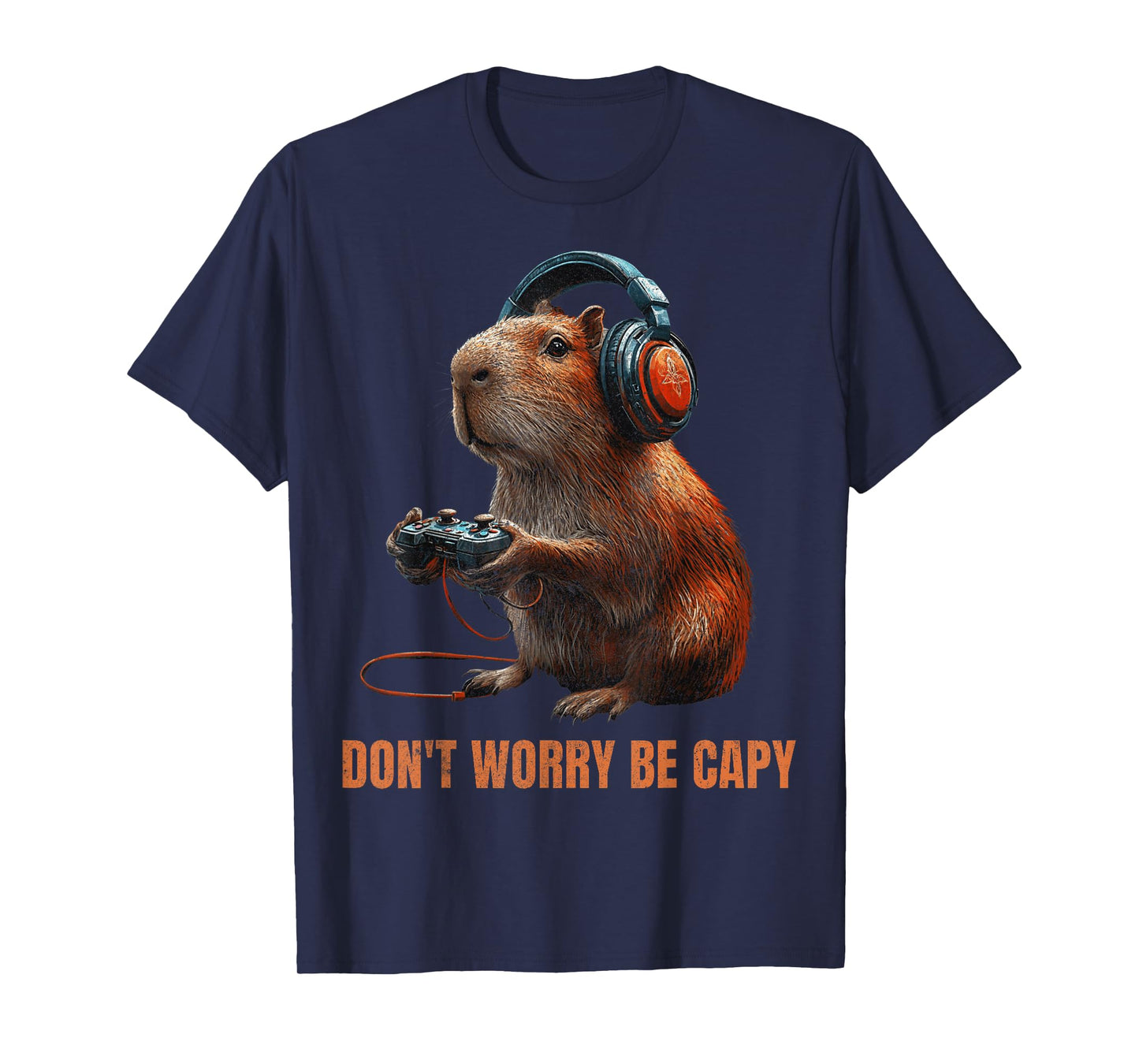 Capybara Don'T Worry Be Capy Video Game Funny Retro Vintage T-Shirt