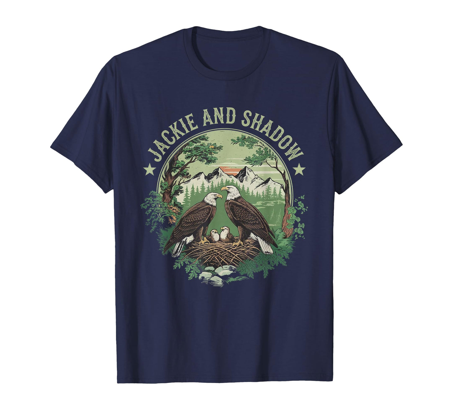 Vintage Jackie And Shadow Bald Eagle Family Nature Lovers T-Shirt