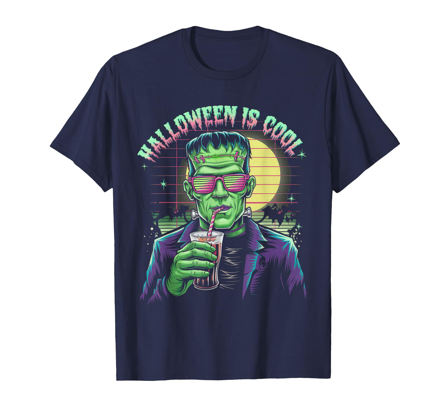 Halloween is Cool Tshirt Women Men Frankenstein Monster T-Shirt