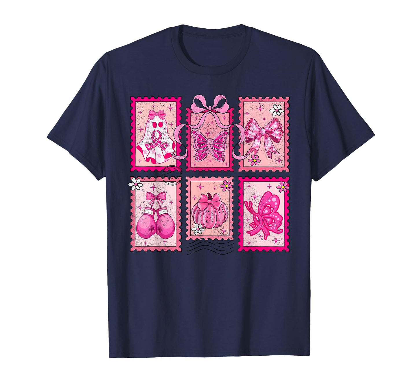 Breast Cancer Awareness Halloween, Breast Cancer Ghost Nurse T-Shirt