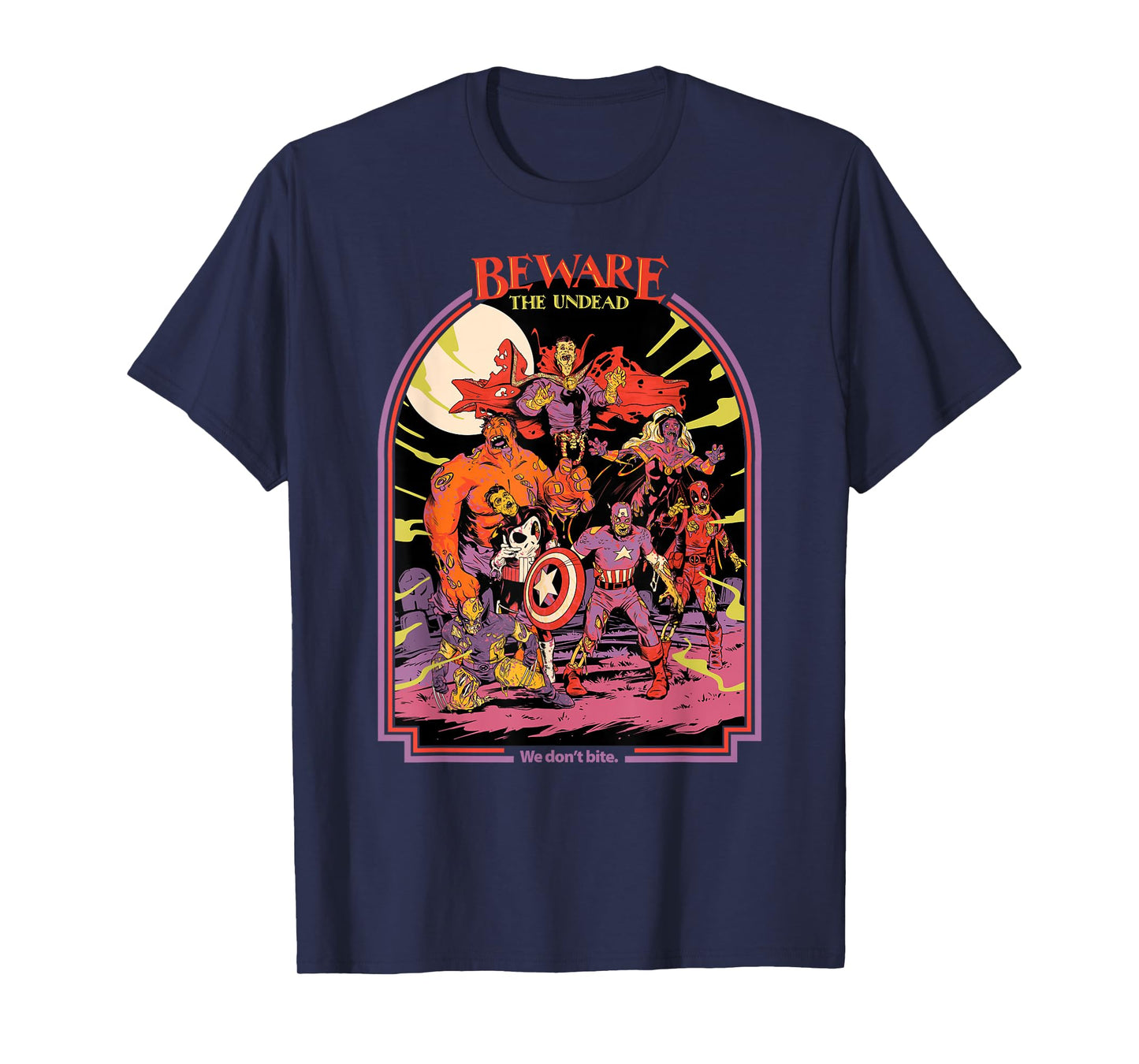 Marvel Zombies Beware the Undead We Don’t Bite Halloween T-Shirt