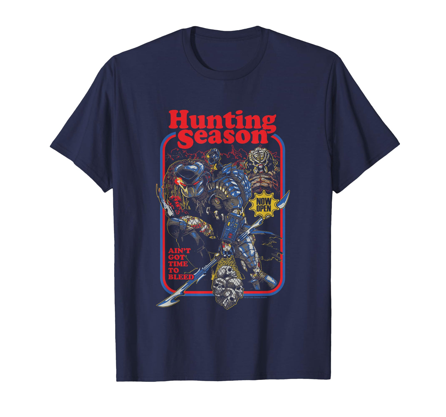 Predator Hunting Season Ain't Got Time To Bleed Retro Poster T-Shirt