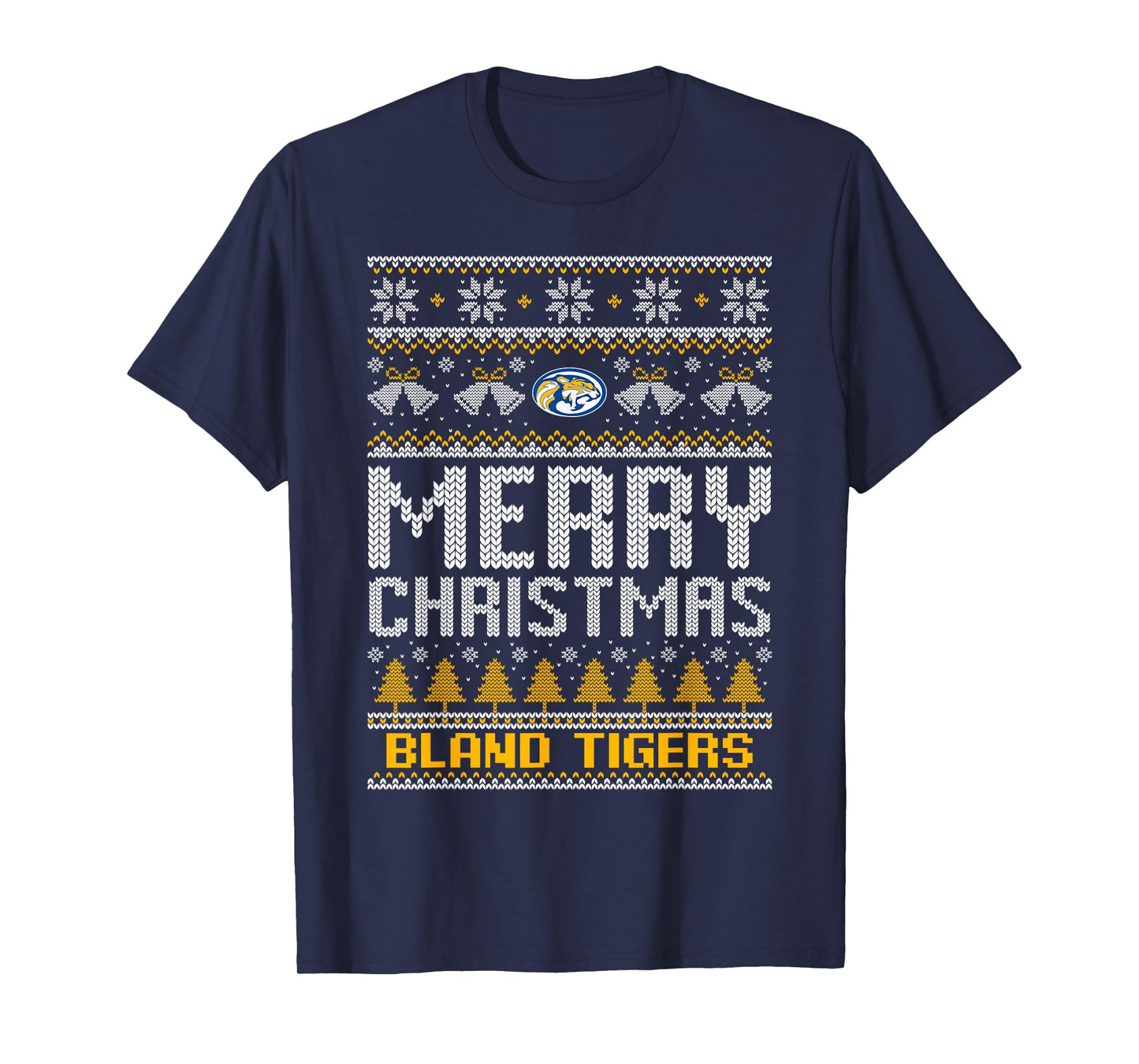 Bland Tigers Logo Merry Christmas Ugly Sweater HS T-Shirt