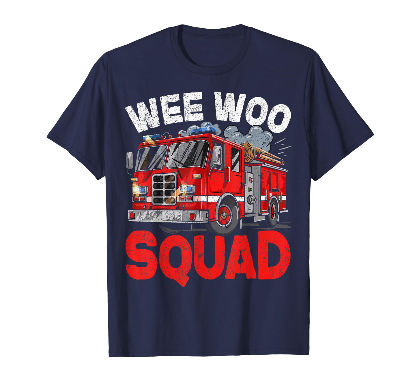 Wee Woo Squad Funny Firefighter Fire Truck Fireman Men Women T-Shirt