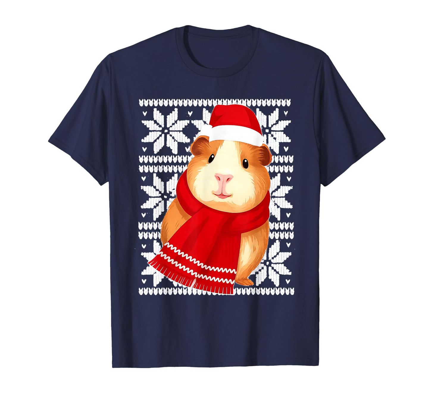 Guinea Pig Ugly Christmas Holiday Pet Lover T-Shirt