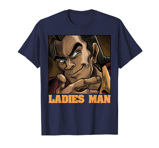 Disney Beauty And Beast Gaston Ladies Man Portrait T-Shirt