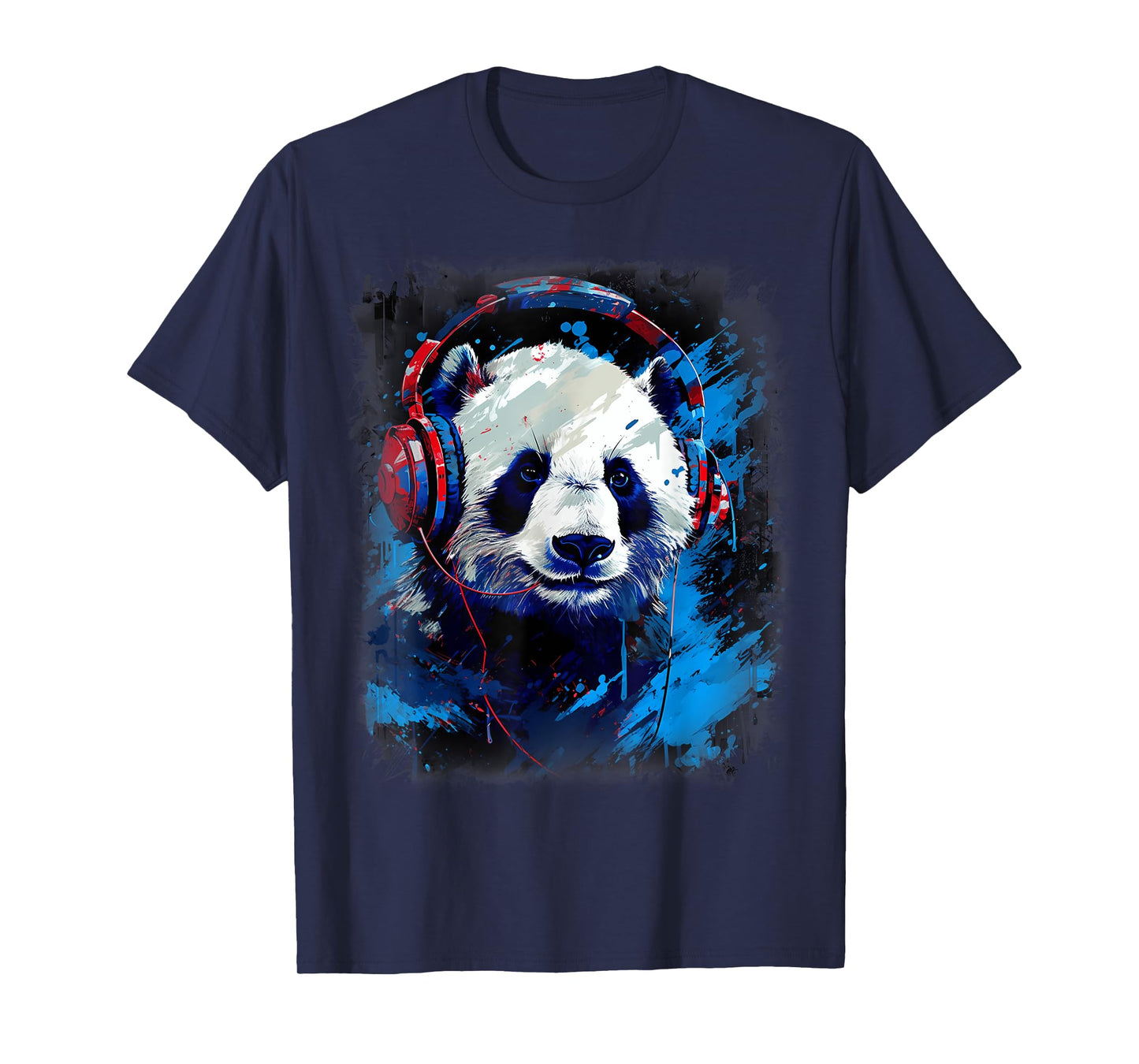 Rave EDM Panda Headphone T-Shirt