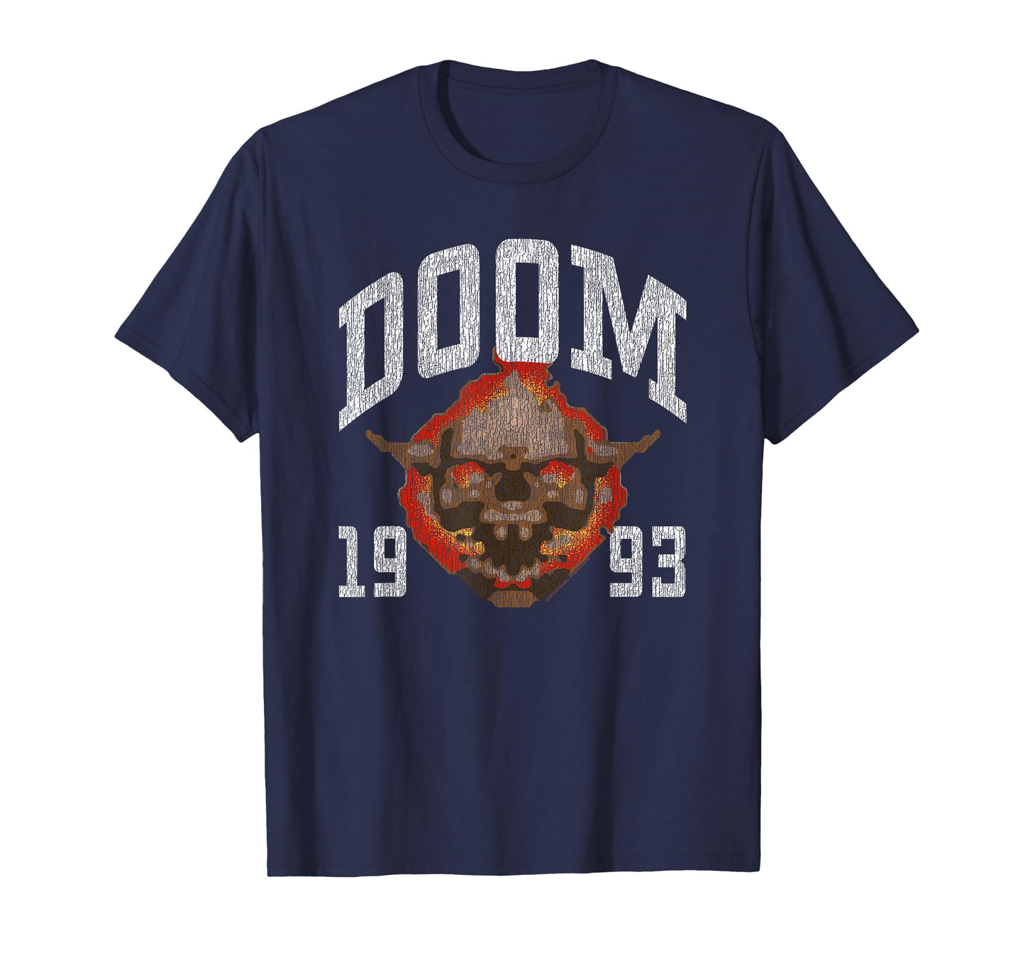 DOOM 1993 Lost Soul Pixelated Skull Retro Video Game T-Shirt