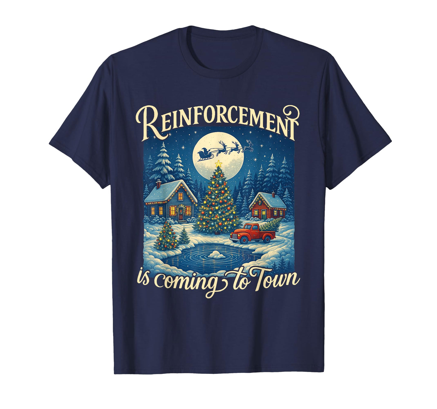 Christmas ABA Therapy Xmas Reinforcement is Coming to Town T-Shirt