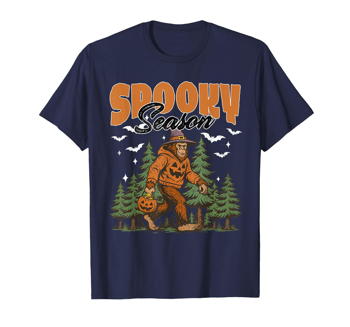 Funny Sasquatch Halloween Costume Men Women Spooky Season T-Shirt