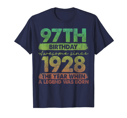 97 Year Old Gifts Vintage 1928 Limited Edition 97th Birthday T-Shirt