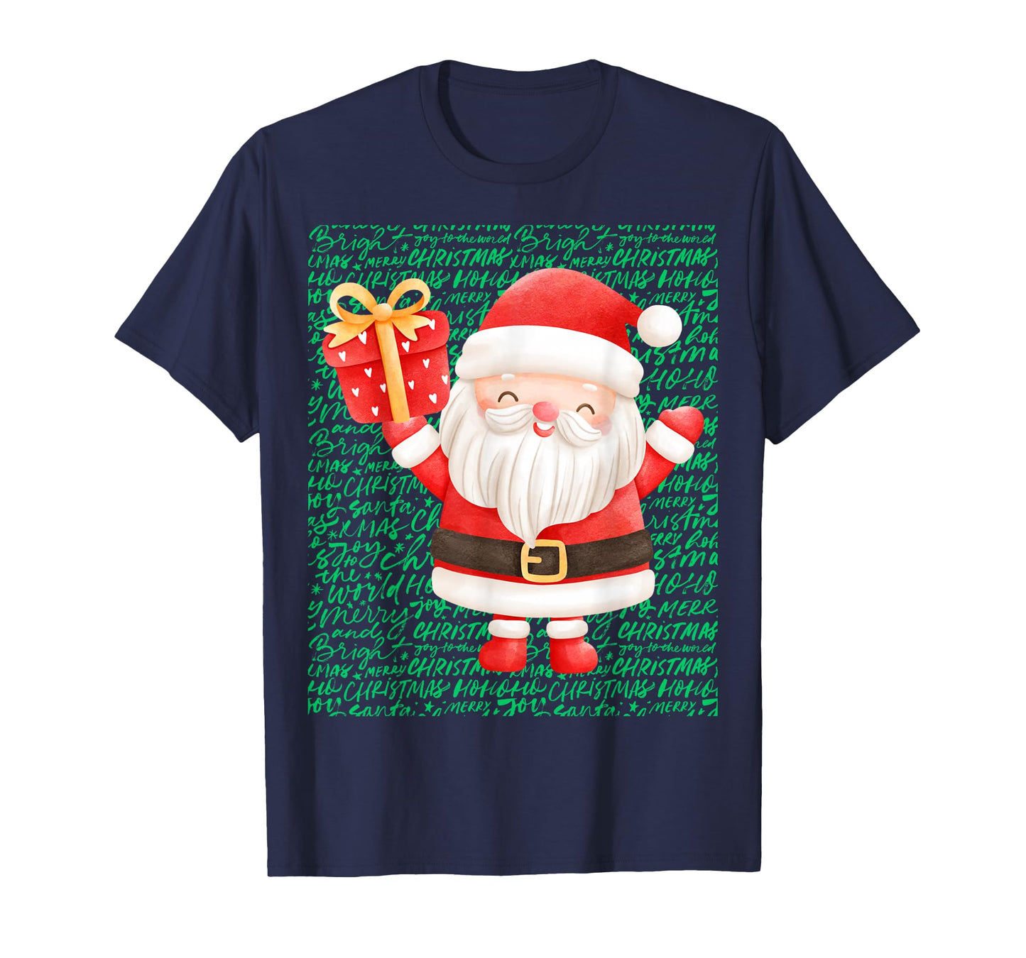 Christmas Happy Santa Claus Festive Holidays T-Shirt