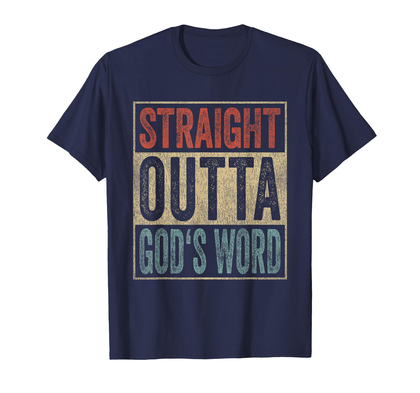 Retro Christian Outfit Straight Outta God's Word T-Shirt