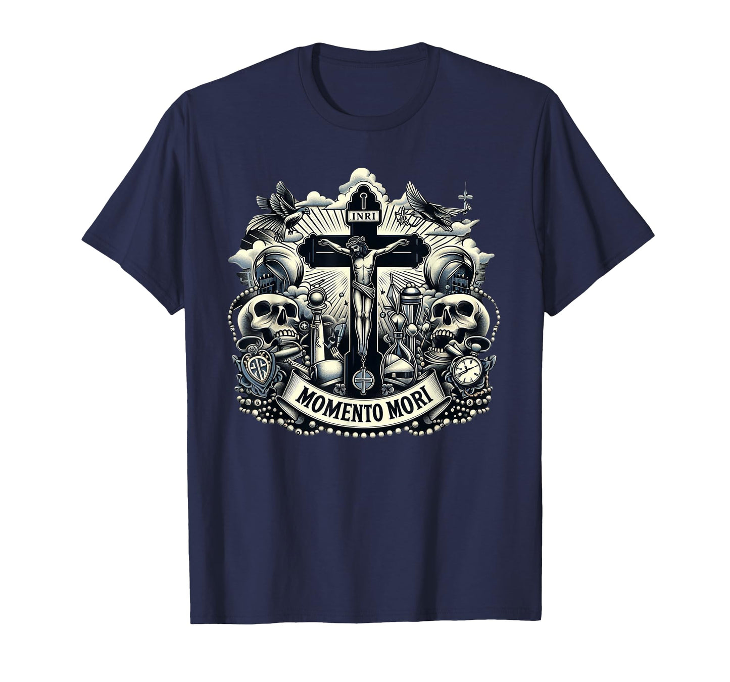Memento Mori Catholic Traditional Latin Mass Skull T-Shirt