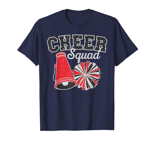 Cheer Squad Funny Cheerleader Cheerleading Red Women Girl T-Shirt