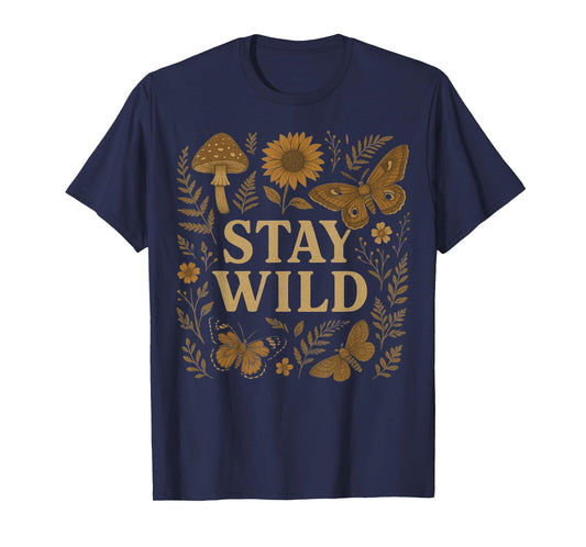 Stay Wild Cottagecore Mushroom Aesthetic Vibes T-Shirt