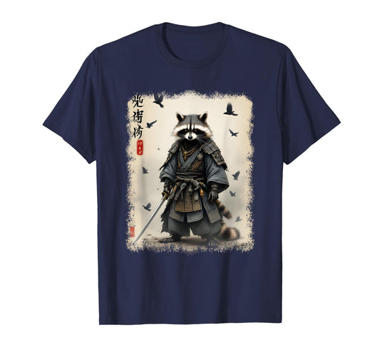 Samurai Raccoon, Japanese Warrior & Art | Vintage Anime T-Shirt
