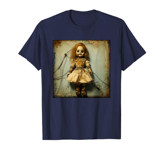 Creepy Haunted Doll Vintage Horror Nightmare Doll T-Shirt