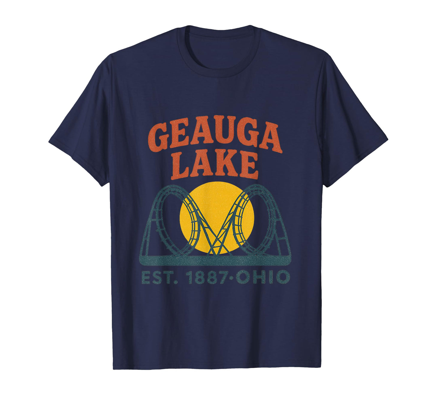 Geauga Lake Double Loop Roller Coaster Vintage T-Shirt