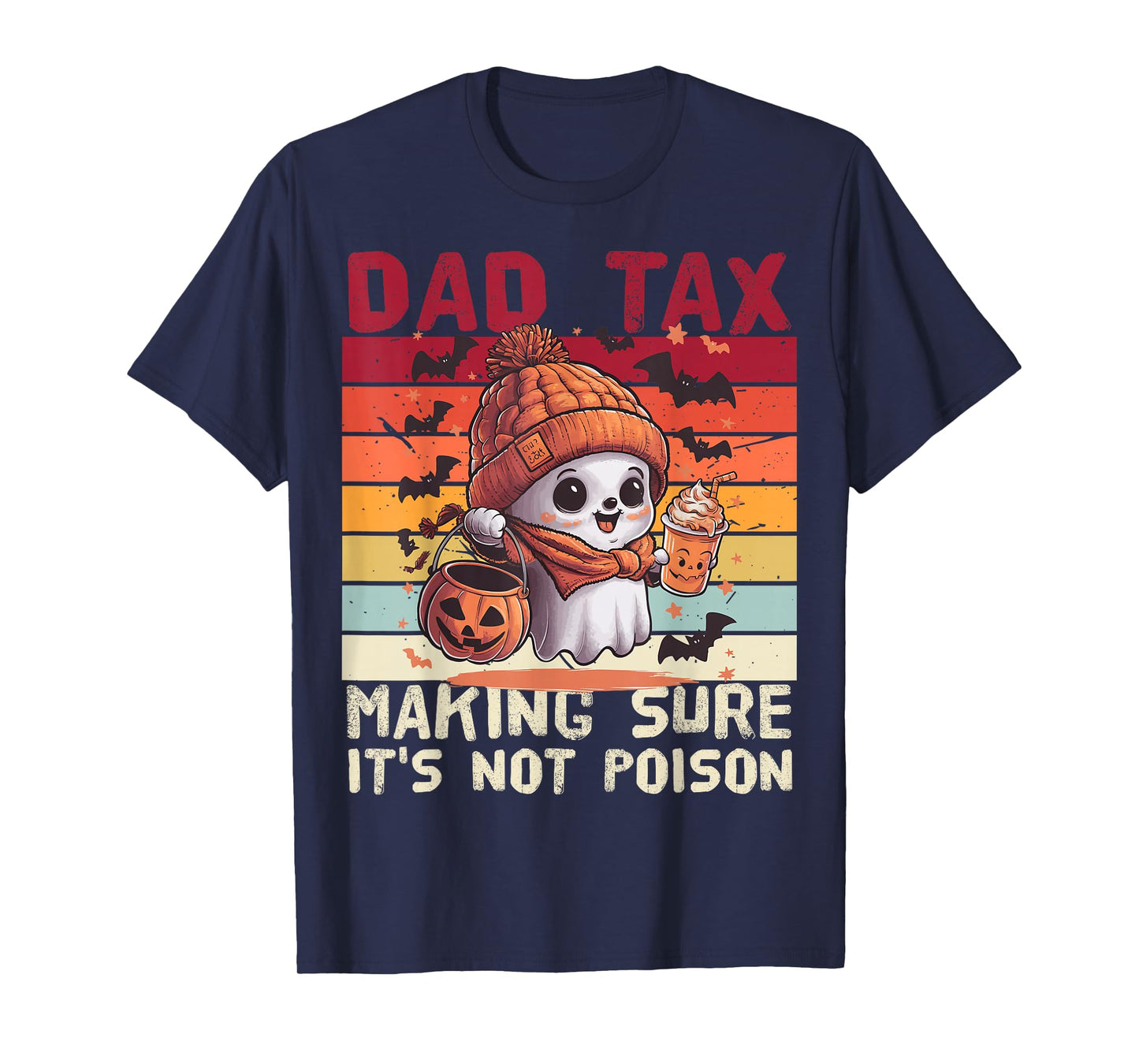 Funny Daddy Boo Halloween Family Matching Costume Ghost Dad T-Shirt