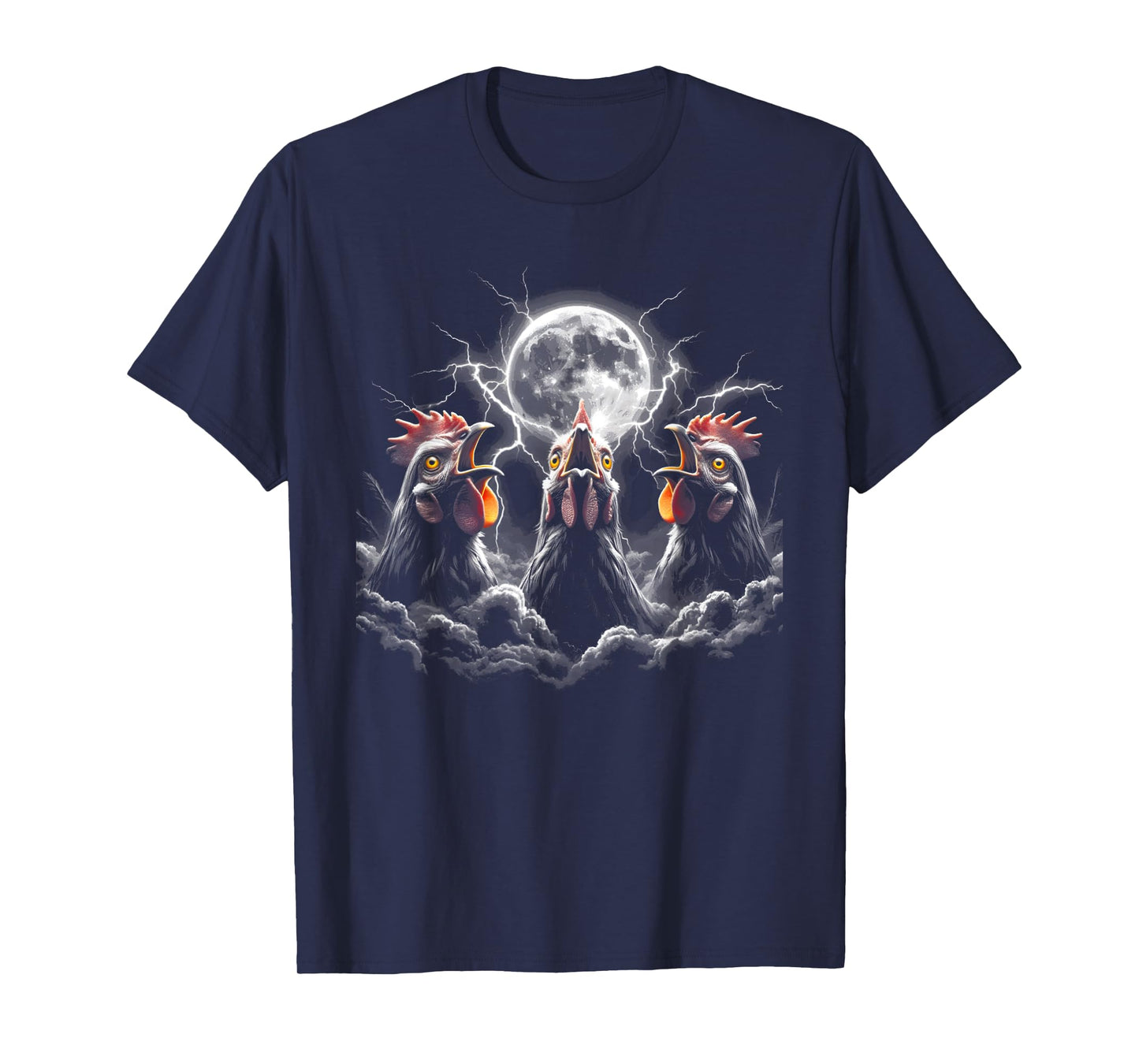 Chickens Moon - Funny Weird Trashy Cursed Meme T-Shirt