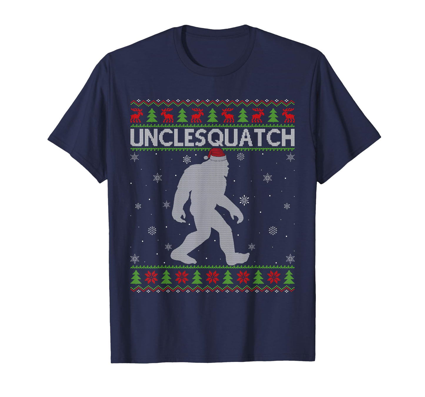 Uncle Sasquatch Bigfoot Ugly Christmas Sweaters Xmas T-Shirt