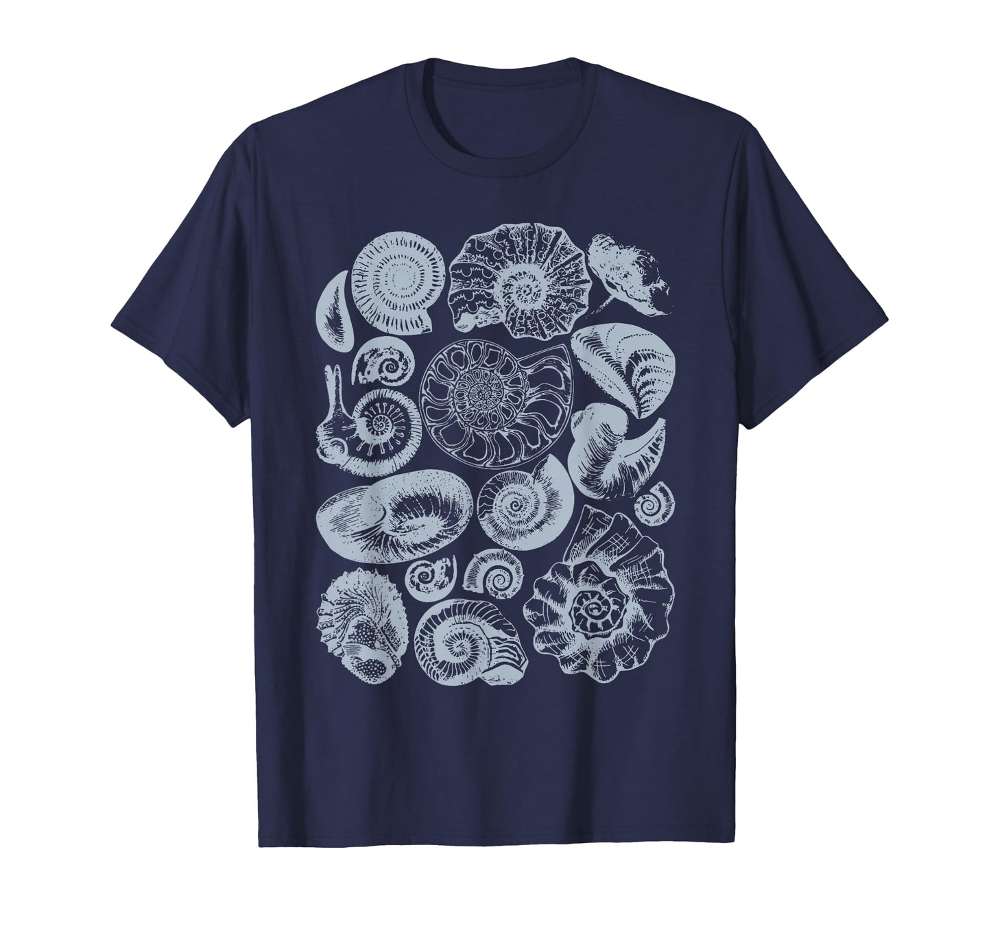 Vintage Fossil Nautilus Graphic Geology Biology Science T-Shirt