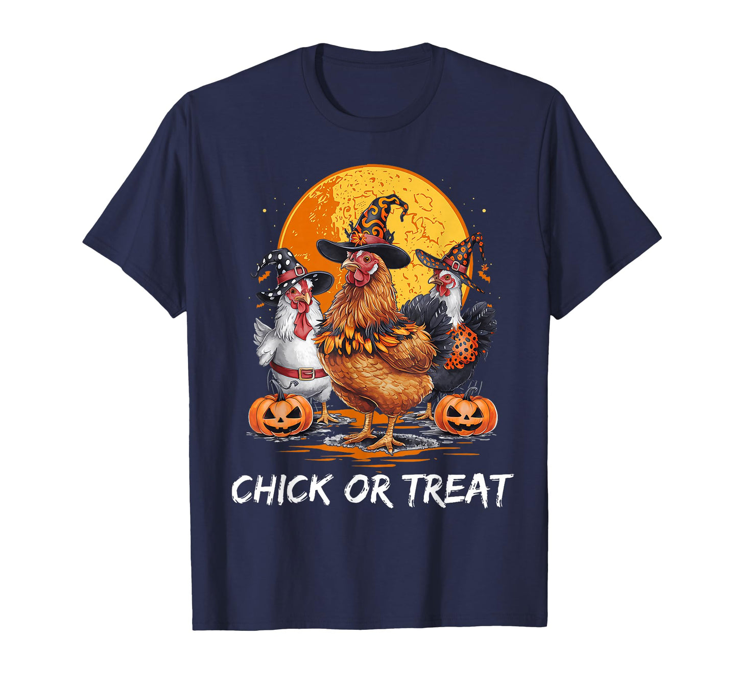 Chick Or Treat Halloween Witch Spooky Chicken for Women Men T-Shirt