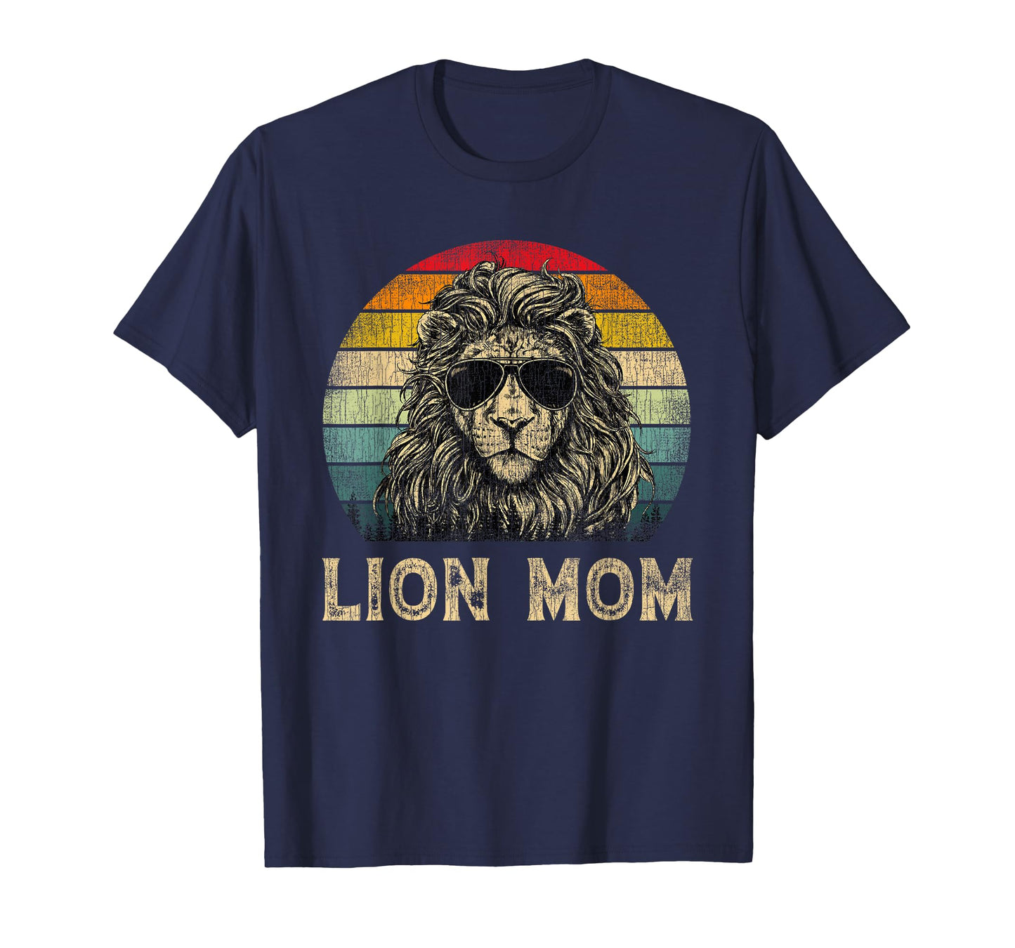 Vintage Lion Mom Lion Lovers Mommy Mother's Day T-Shirt