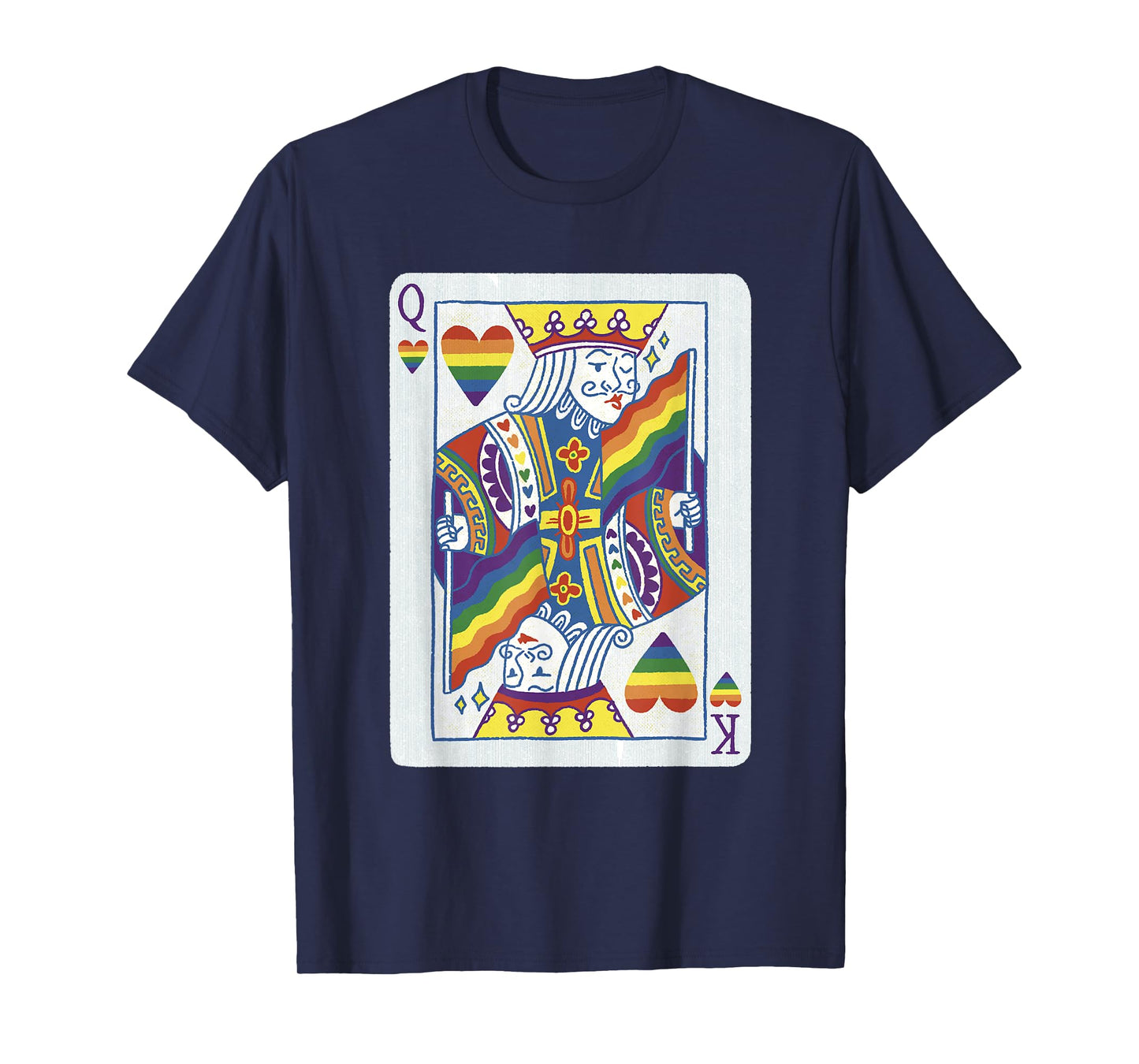 Funny Queen King Playing Card Poker Style LGBT Gay Pride T-Shirt
