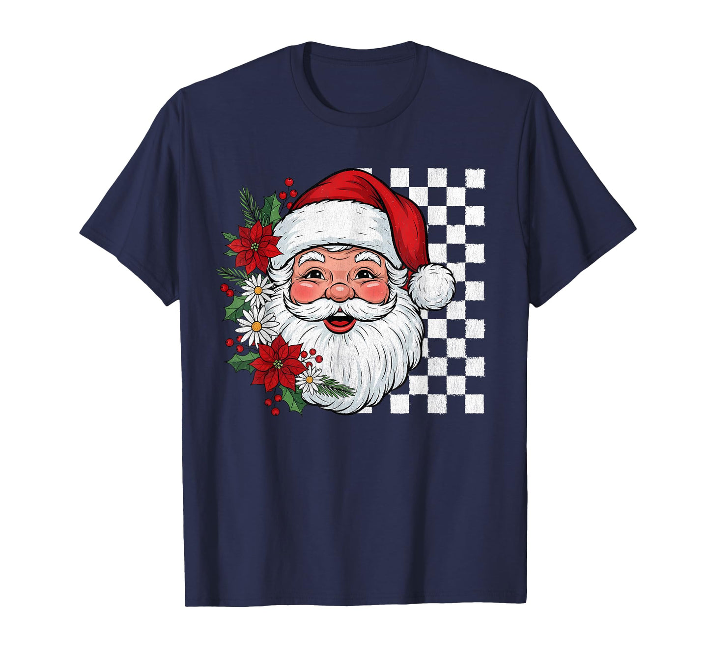Retro Santa Christmas Xmas Holiday Women Men T-Shirt