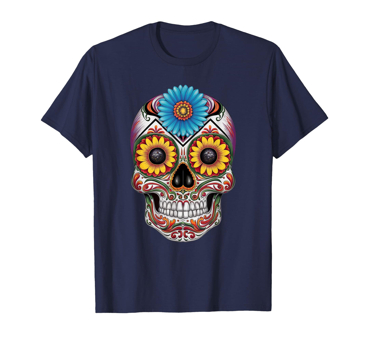 Sugar Skull Day of Dead Halloween Dia De Muertos T-Shirt
