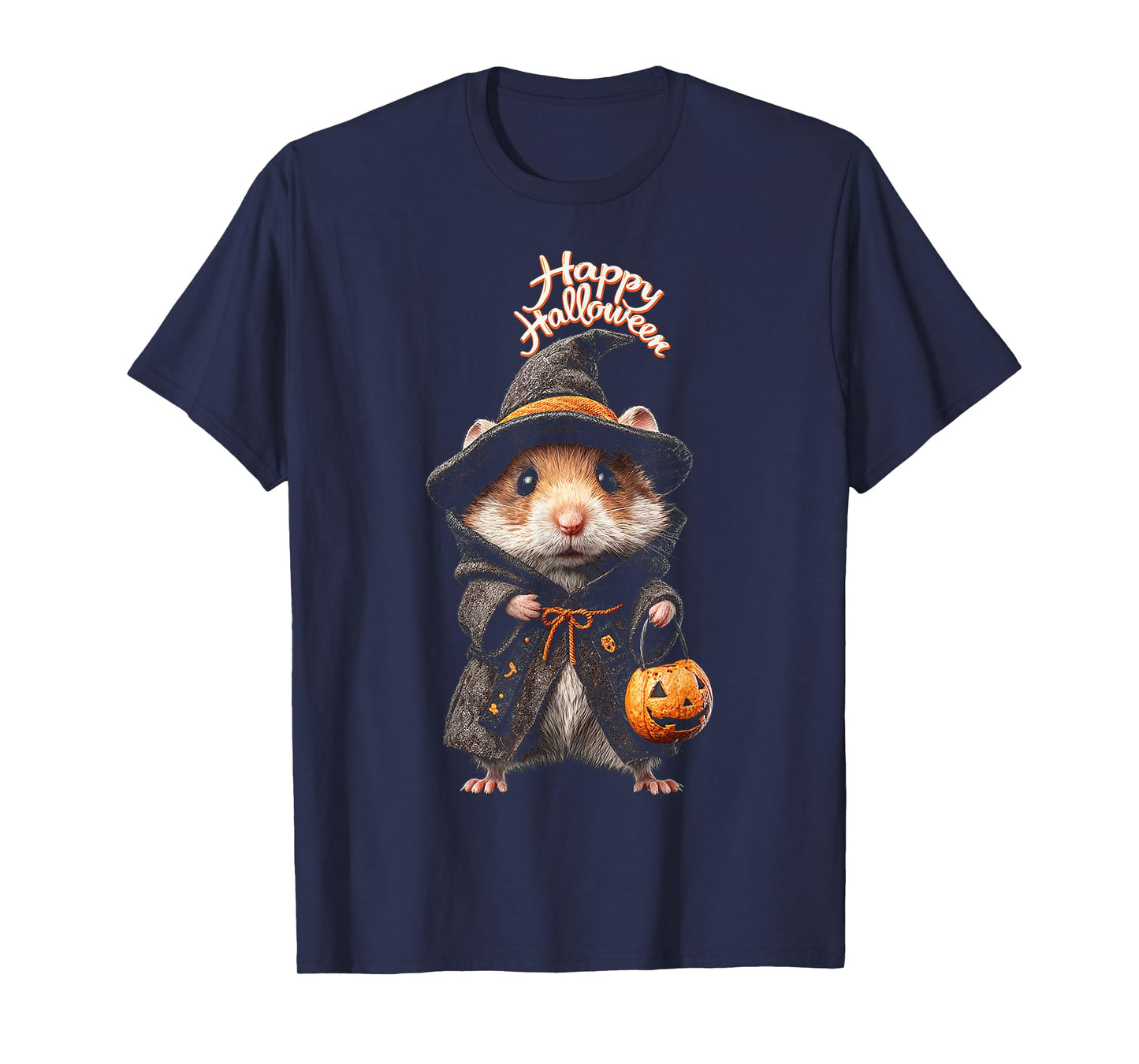 Happy Halloween Costume Hamster Witch Pumpkin Fun T-Shirt