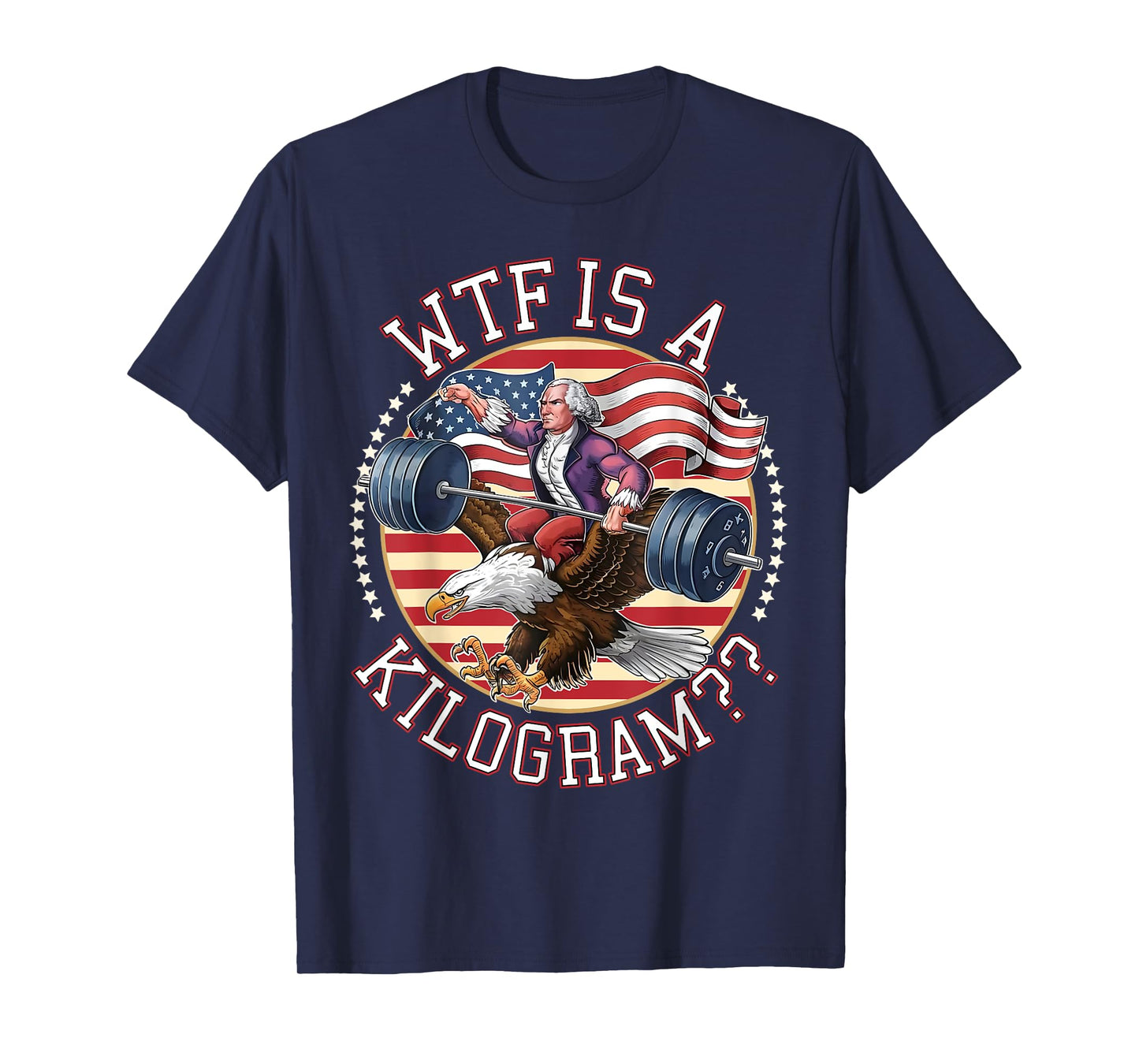 Retro WT-F Is A Kilogram Patriotic Weightlifting 4th of July T-Shirt