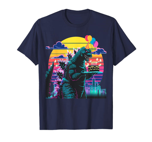 Cute Happy Birthday Japanese Kaiju Monster Party Birthday T-Shirt