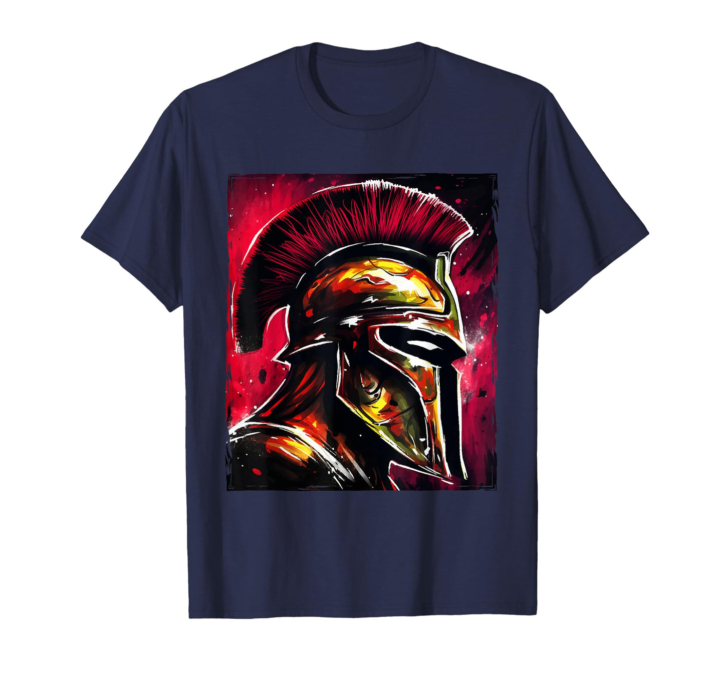 Spartan Colorful Helmet | Gym Gladiator Sparta T-Shirt