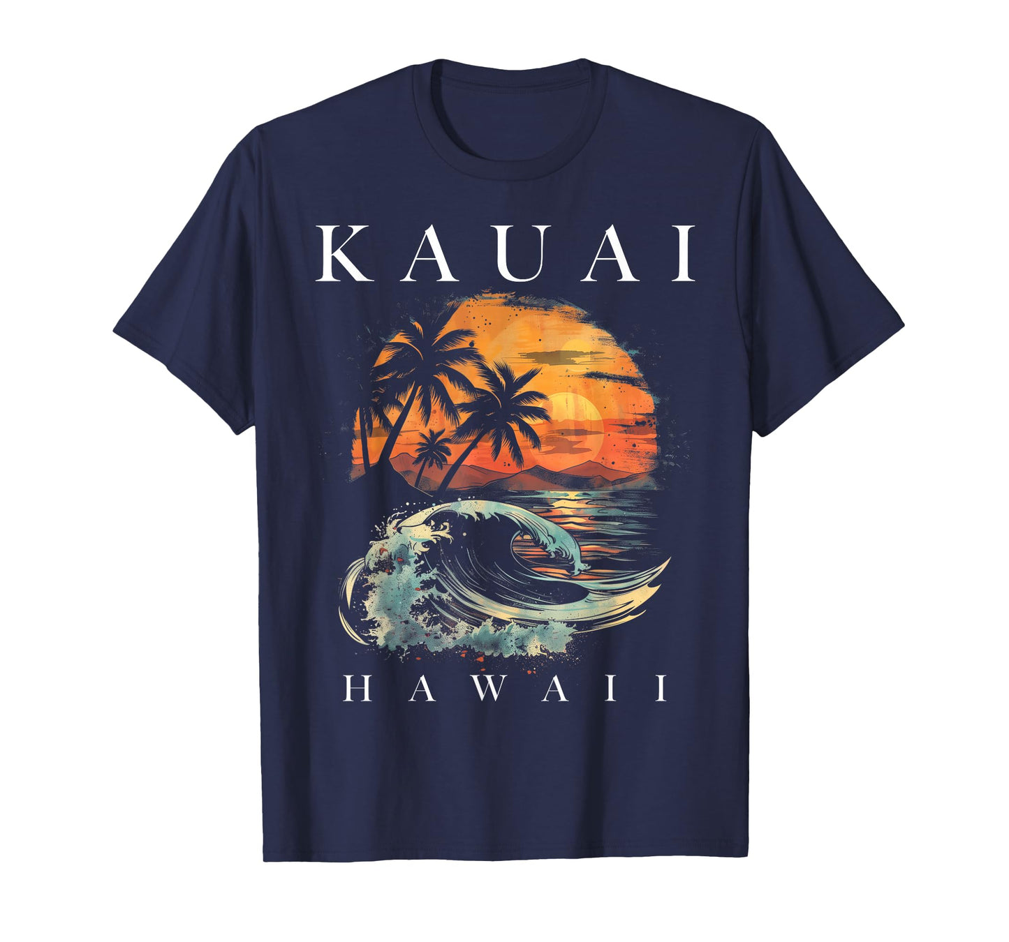 Kauai Hawaii Aloha Hawaiian Surf Surfer Vintage T-Shirt