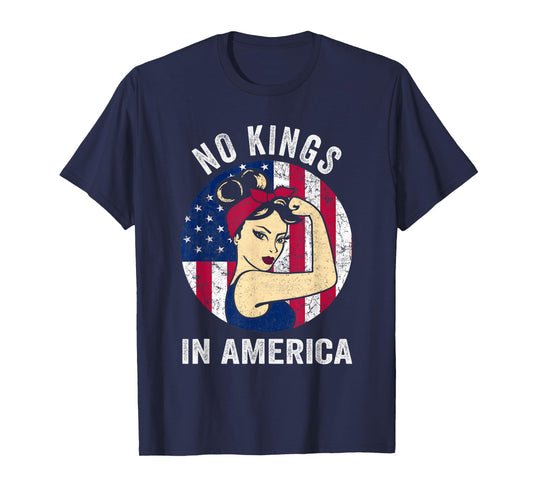 No Kings Shirt Women Vintage America No Kings in America T-Shirt