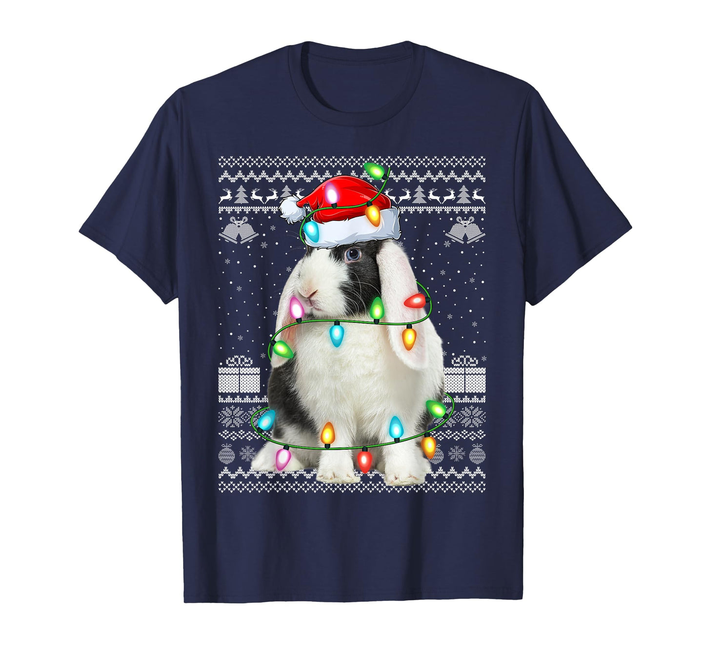 Bunny Rabbit Xmas Lights Ugly Christmas Sweaters T-Shirt