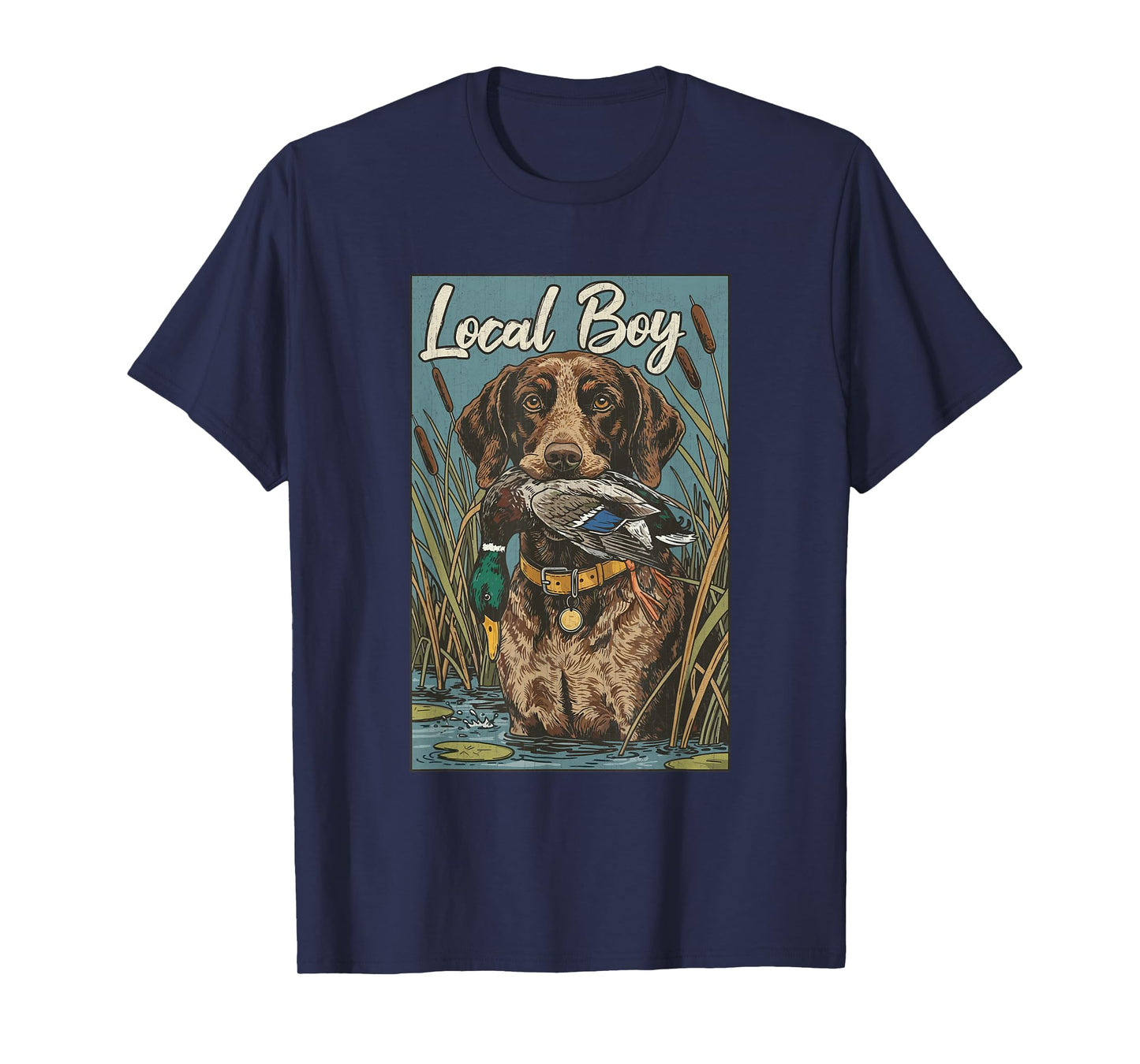 Local Boy Chocolate Labrador Retriever Duck Hunting Vintage T-Shirt
