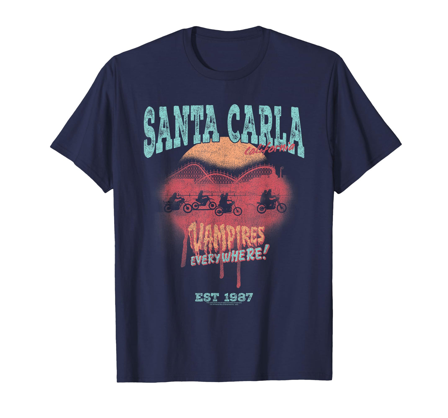 The Lost Boys Santa Carla Tourist Postcard Horror Movie T-Shirt