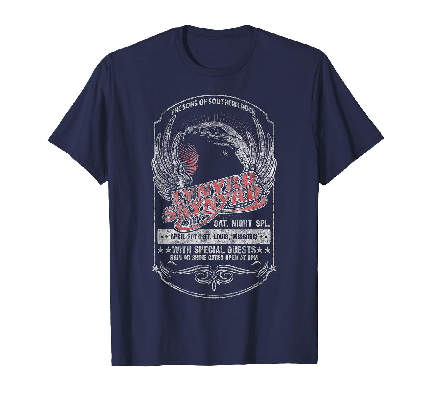 Lynyrd Skynyrd Underbrush Live 70s Rock Retro Festival Biker T-Shirt