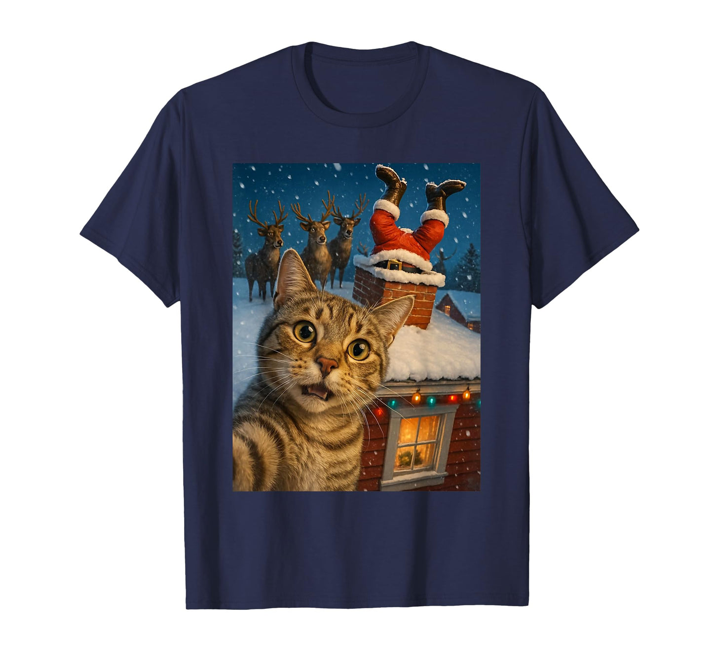 Funny Santa Claus Reindeer Christmas Holiday Meme T-Shirt