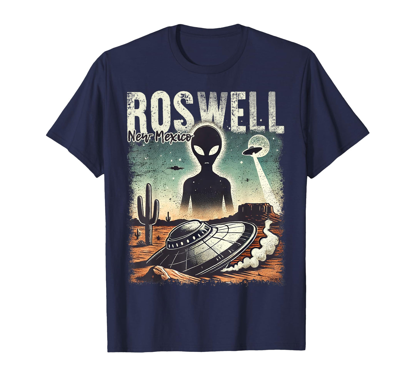 Roswell New Mexico 1947 Alien Abduction UFO Crash Vintage T-Shirt