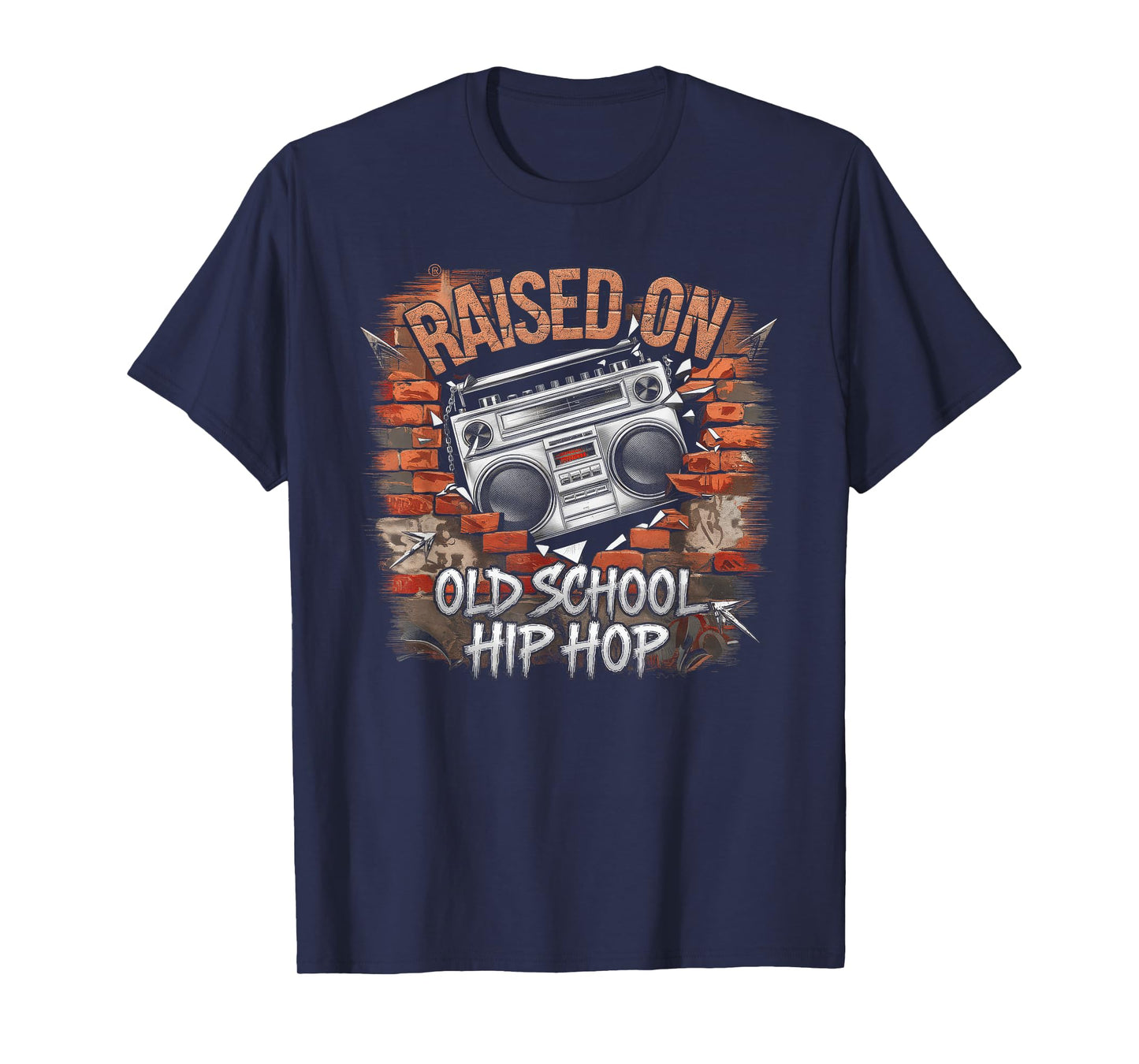 RAISED ON OLD SCHOOL Graffiti Rap HIP HOP Tshirt Cassette T-Shirt