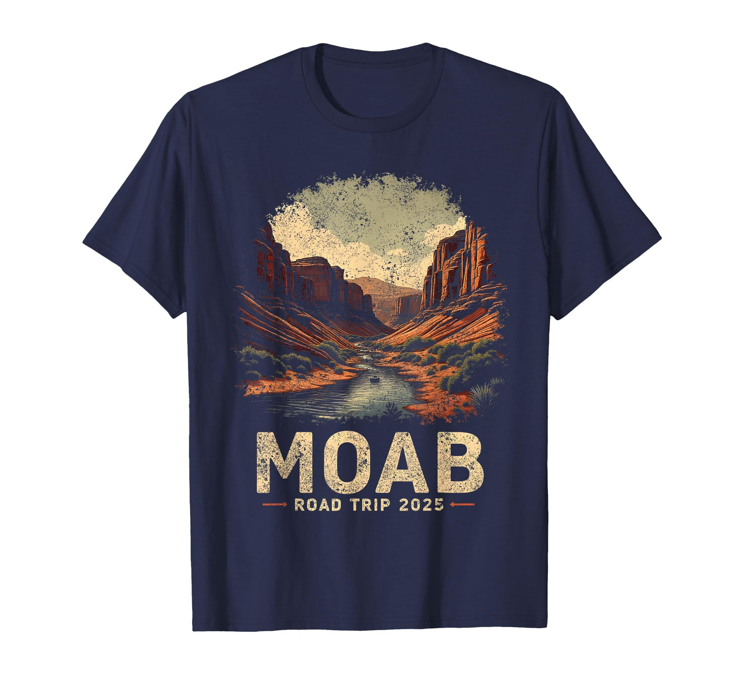 Moab Arches Family Road Trip 2025 Vintage Moab Nature Utah T-Shirt
