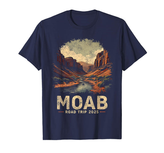Moab Arches Family Road Trip 2025 Vintage Moab Nature Utah T-Shirt