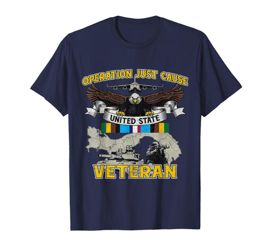 Operation Just Cause Map Panama OJC Veteran Vintage Gifts T-Shirt