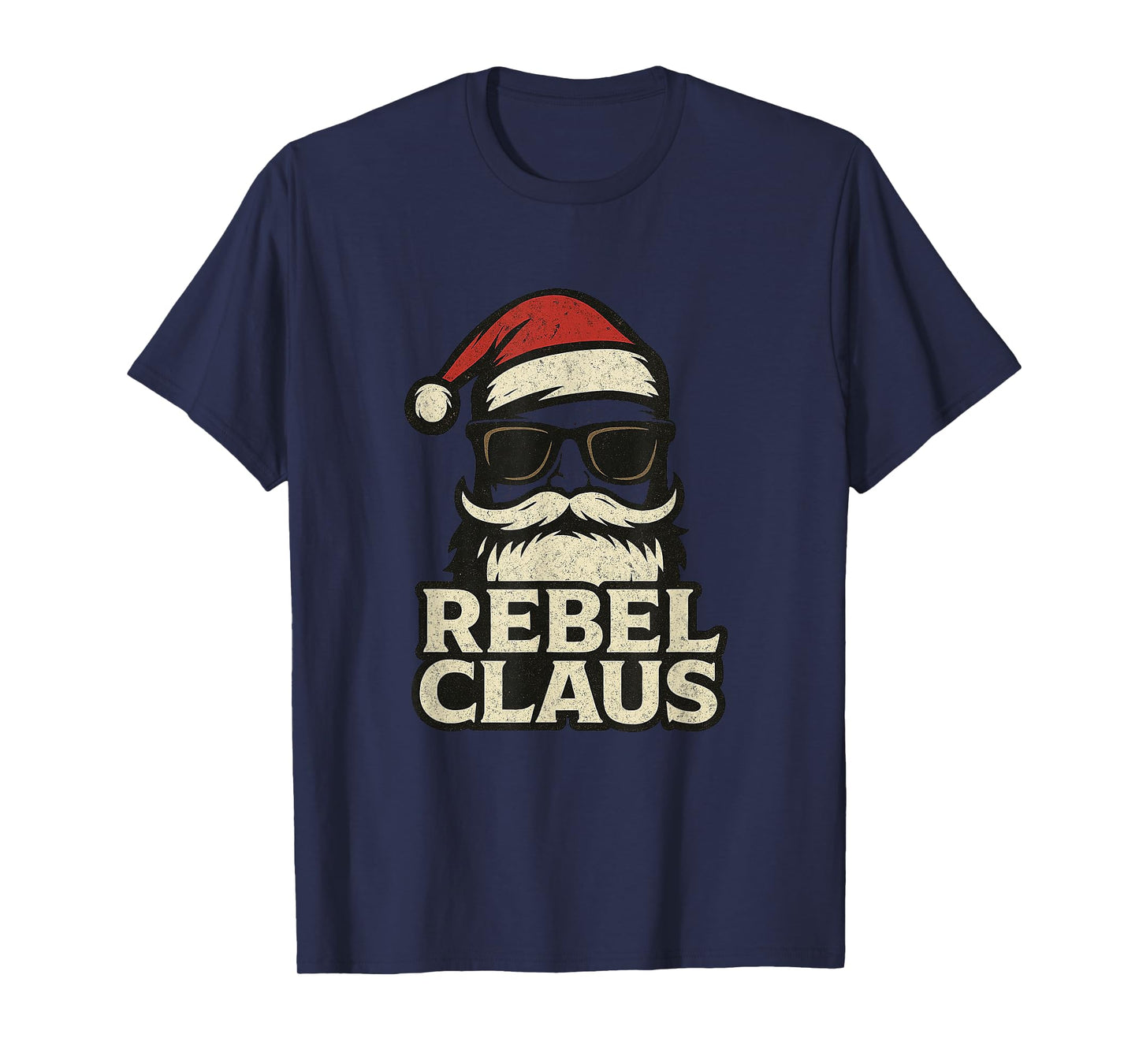 Rebel Claus Santa Graphic Christmas Design T-Shirt